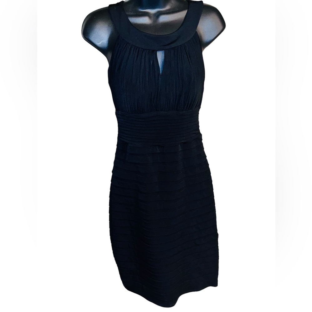 Melrose Black Ruched Halter Dress Size 4 - Picture 9 of 13